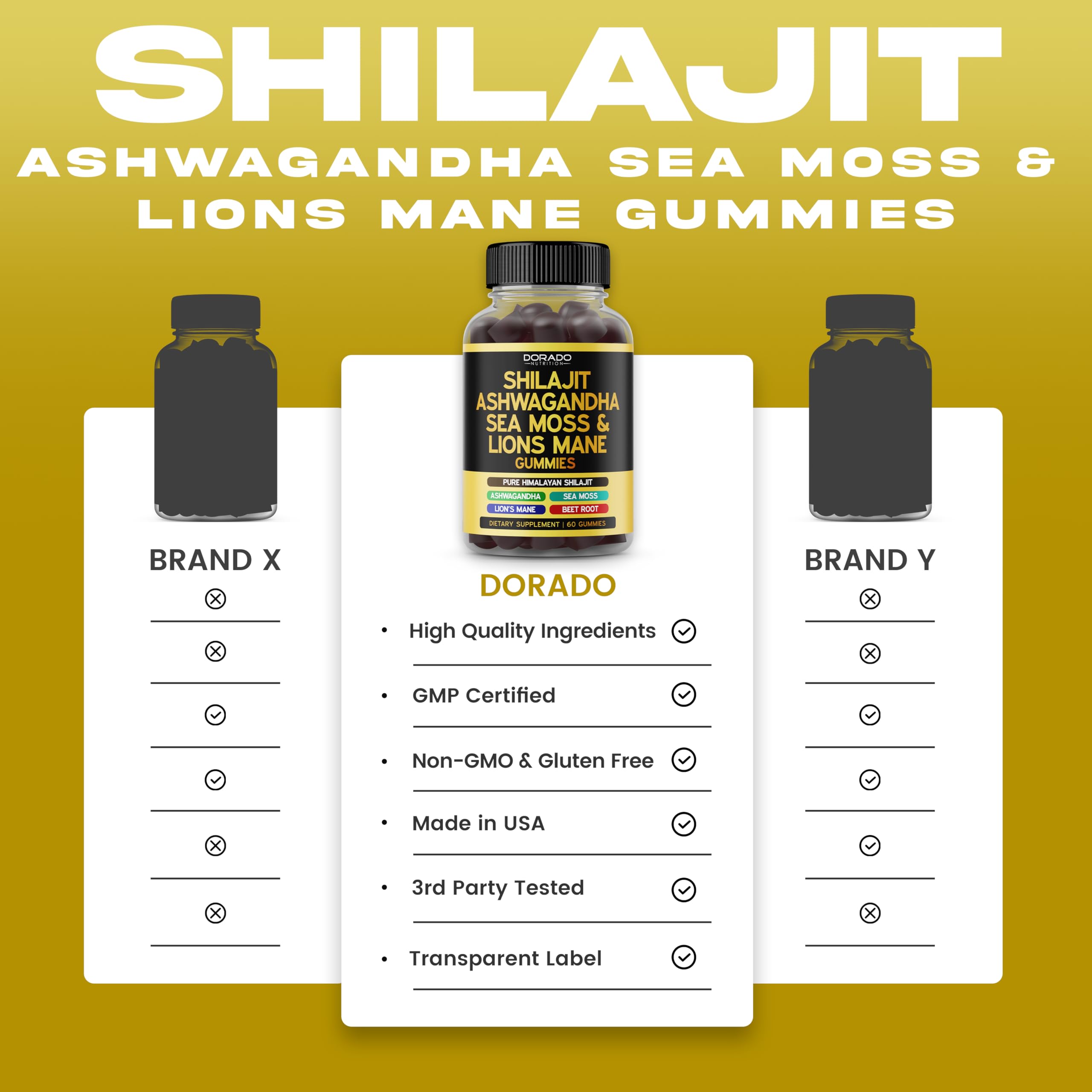Packaging highlights vegan, non-GMO, and Made in USA
