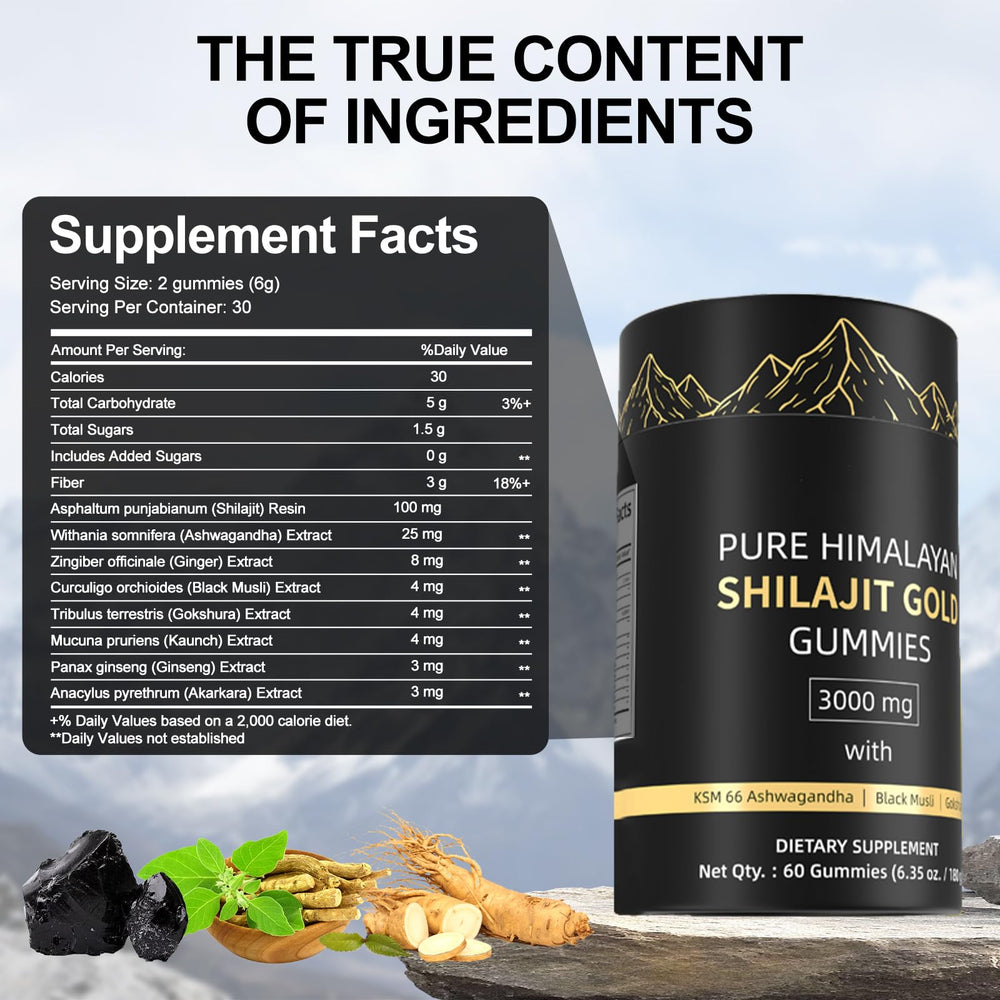 Travel-friendly Shilajit Gummies with individual packaging