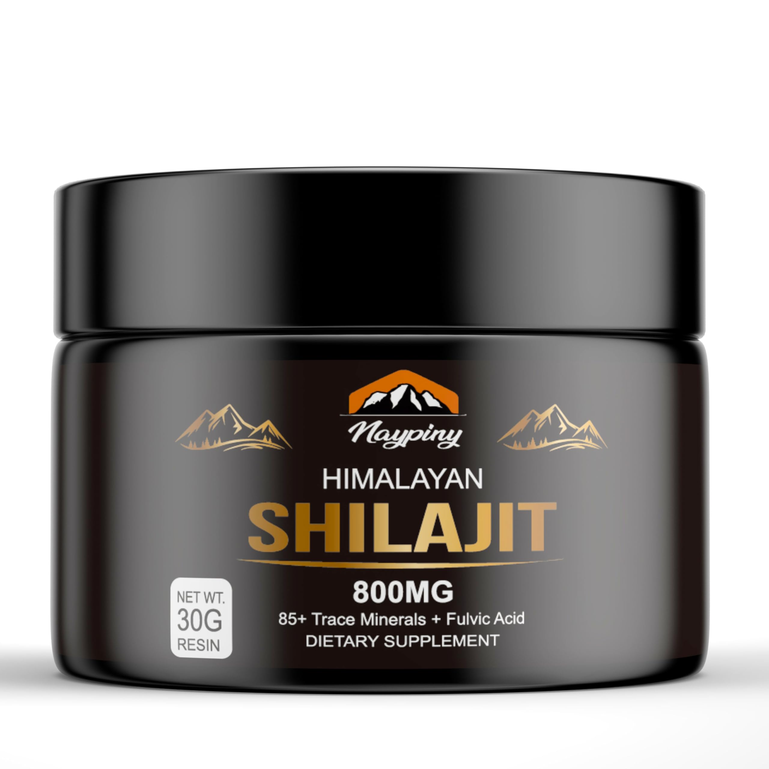 Front view of Shilajit Pure Himalayan Organic Resin 30g
