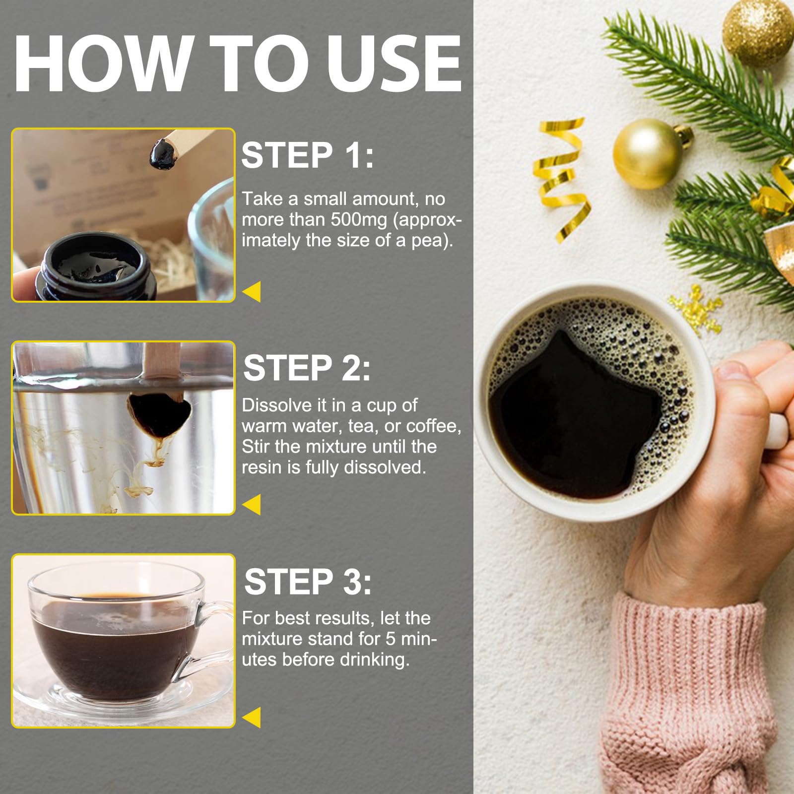 Simple daily-use guide for dissolving resin