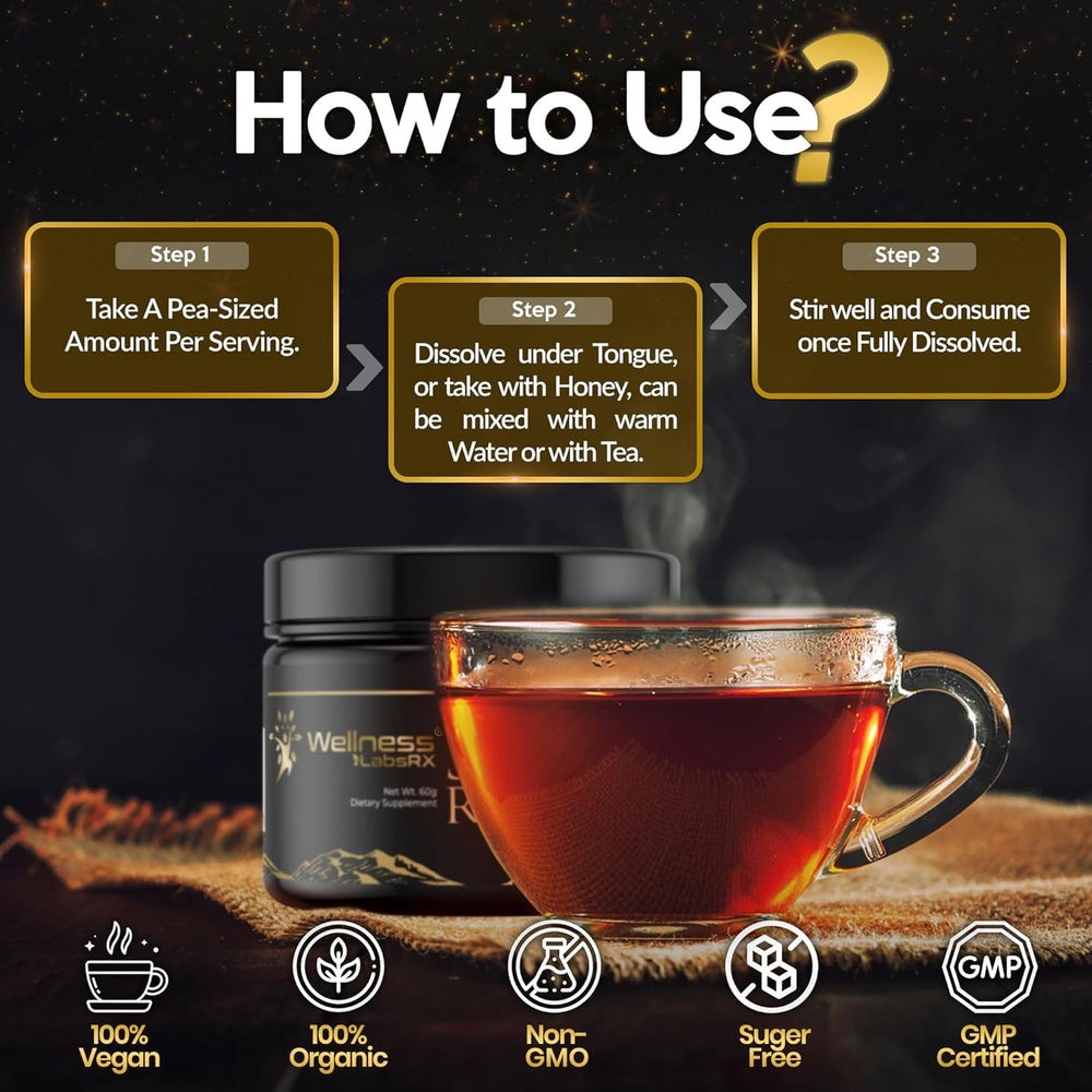 Shilajit resin for immune support and adaptogenic vitality