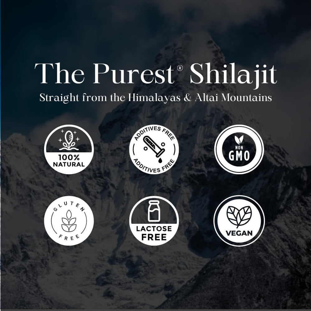 Jar with spoon for serving shilajit resin