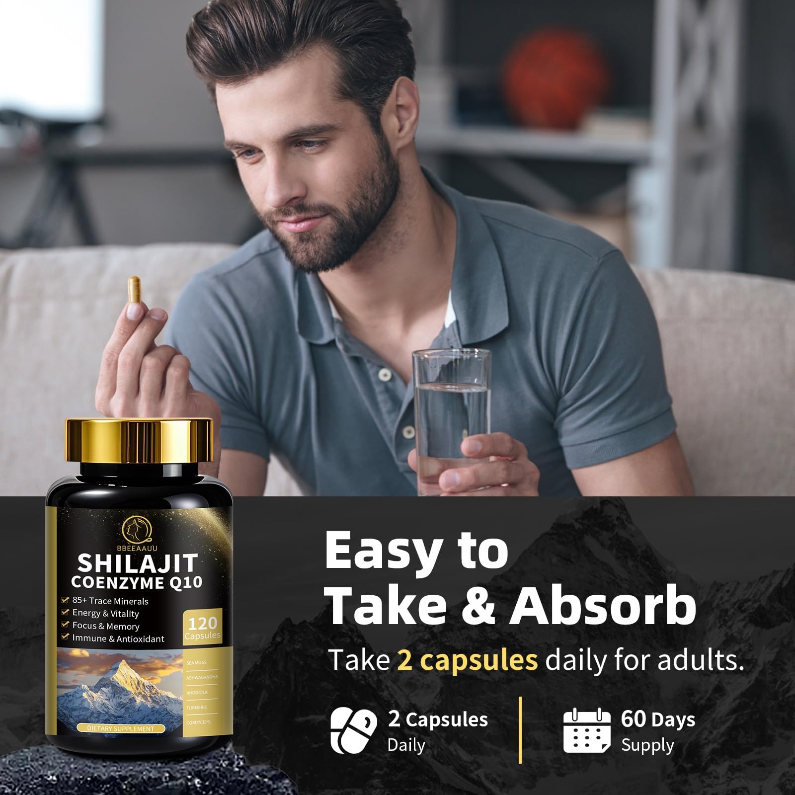 Energy and immunity support concept with natural herbs