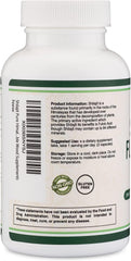 Back view of Shilajit capsule bottle showing supplement facts