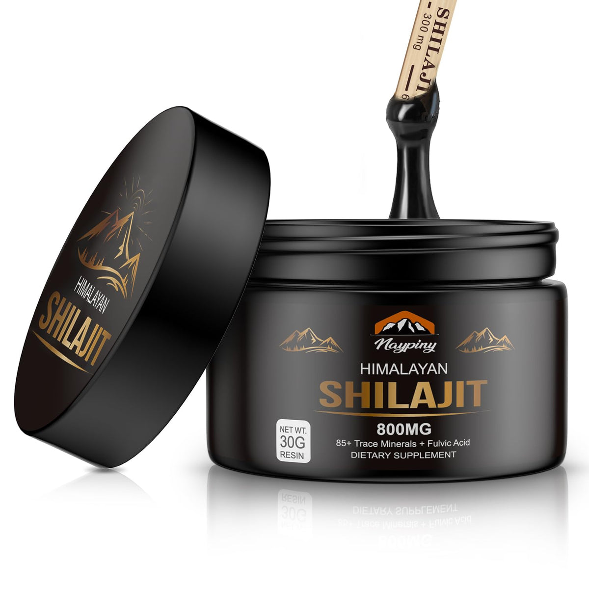 Shilajit pure Himalayan resin 800mg gold grade close-up