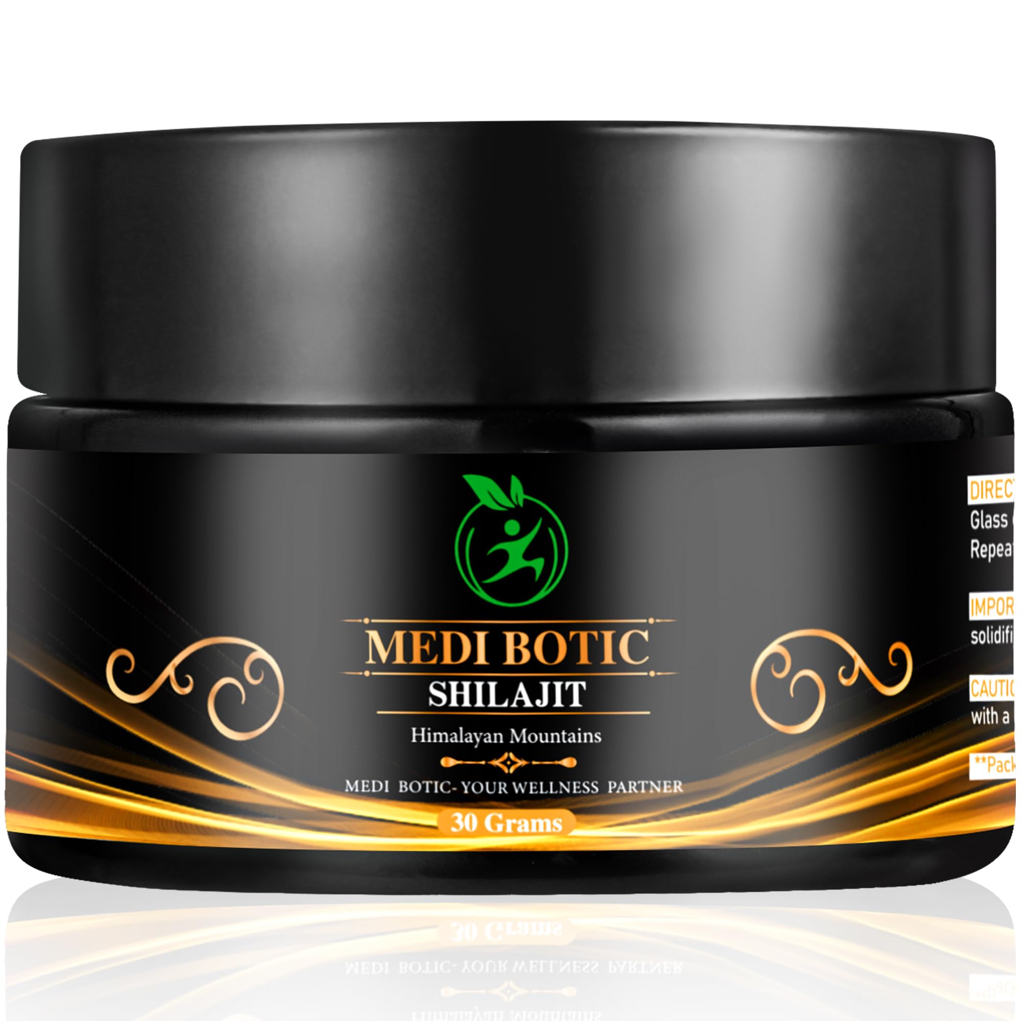 Bottle of Shilajit Resin 1.05 Fl Oz with dropper