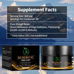 Shilajit resin bottle and dropper close-up