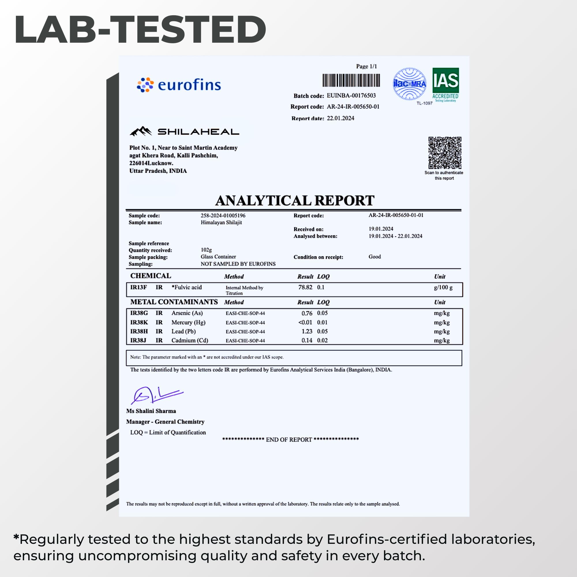 Stainless steel spoon included for measuring shilajit resin