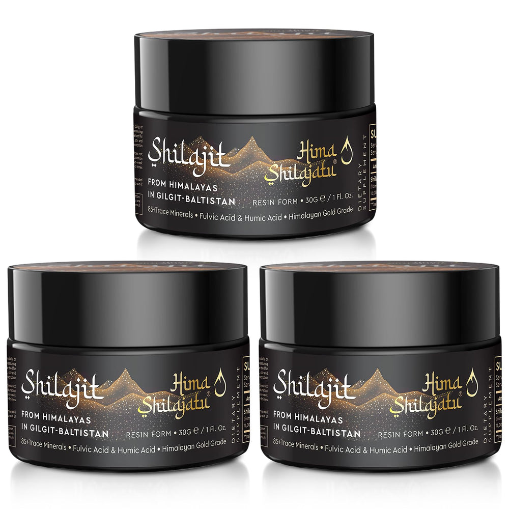 Gold-grade Shilajit resin in a glass jar