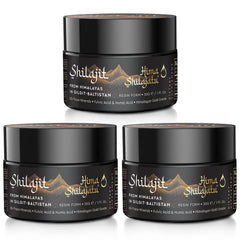 Gold-grade Shilajit resin in a glass jar