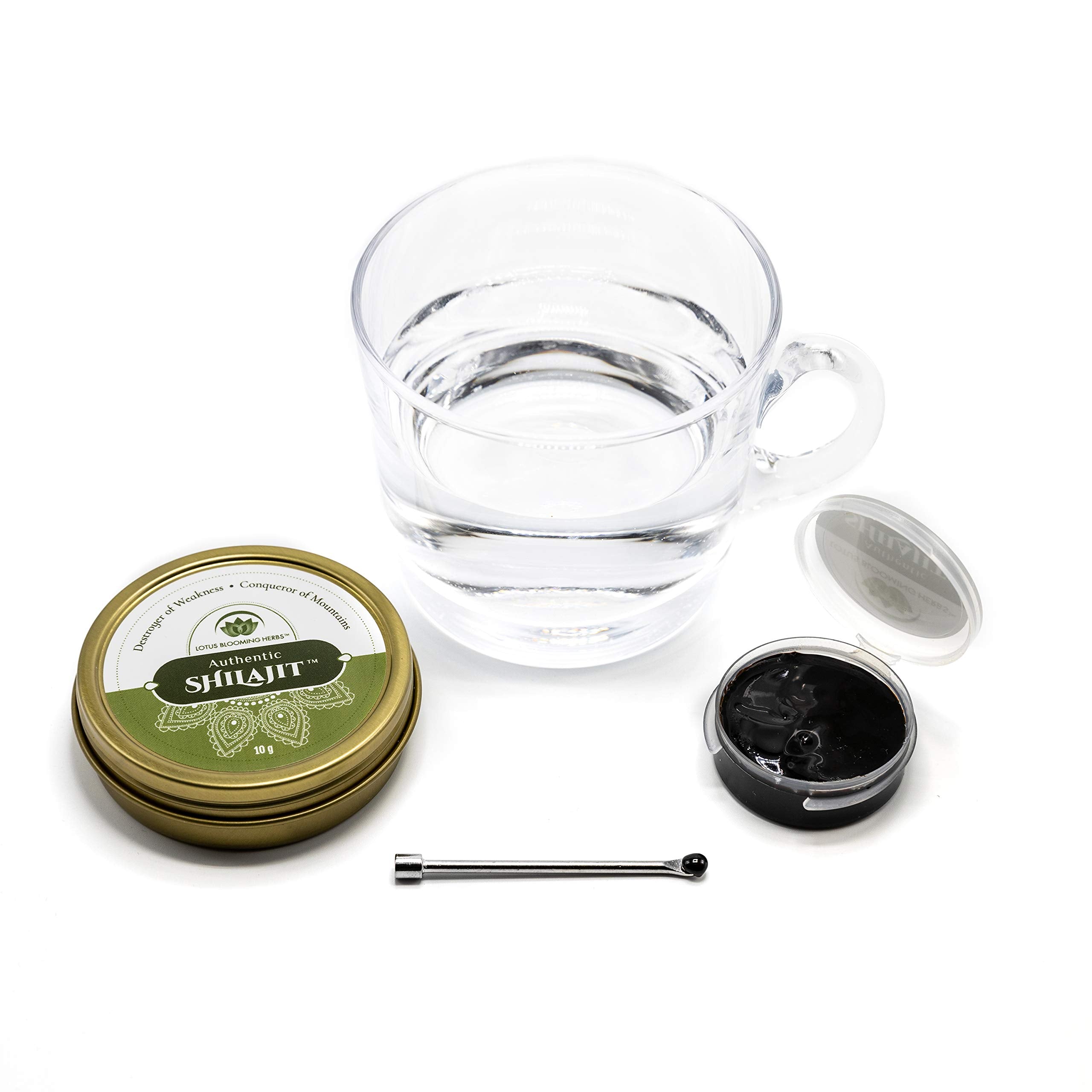 Shilajit resin jar containing 10g