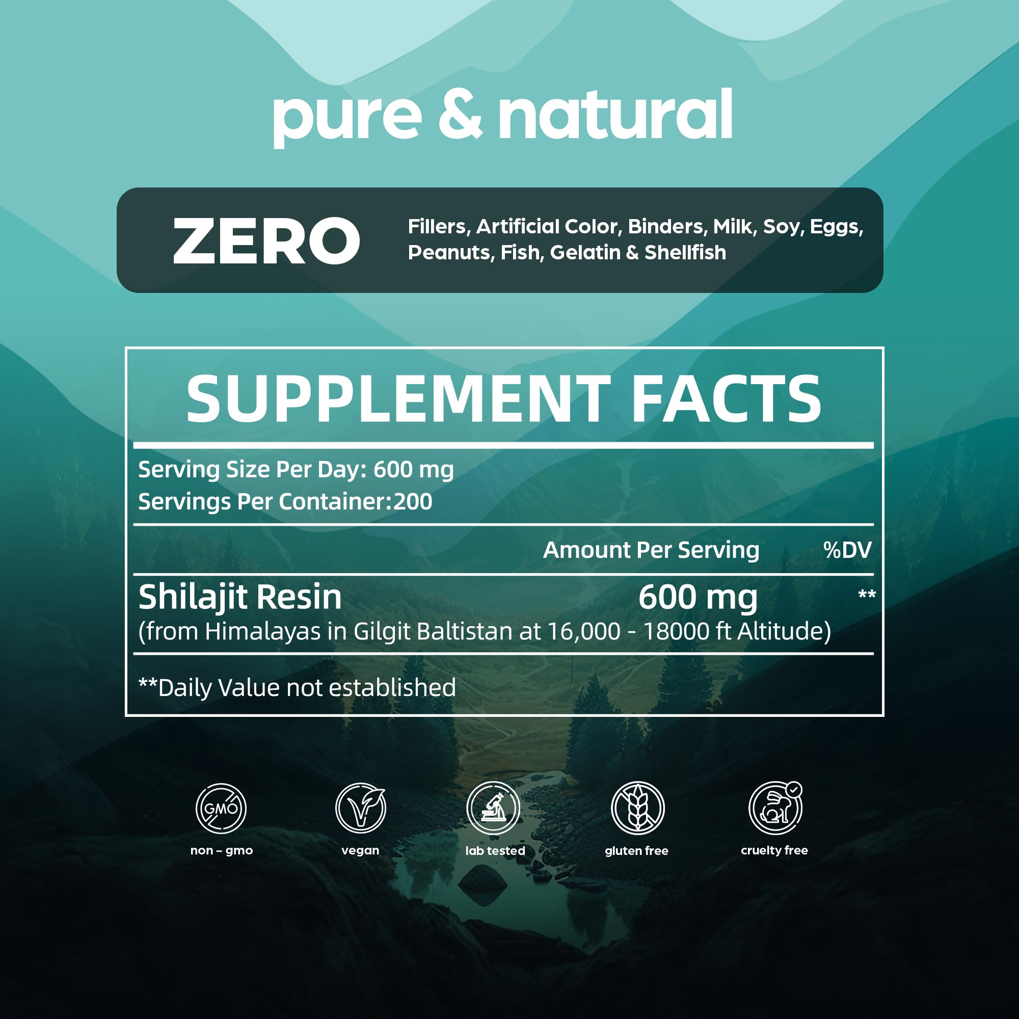 Lab-tested Shilajit resin packaging and certification