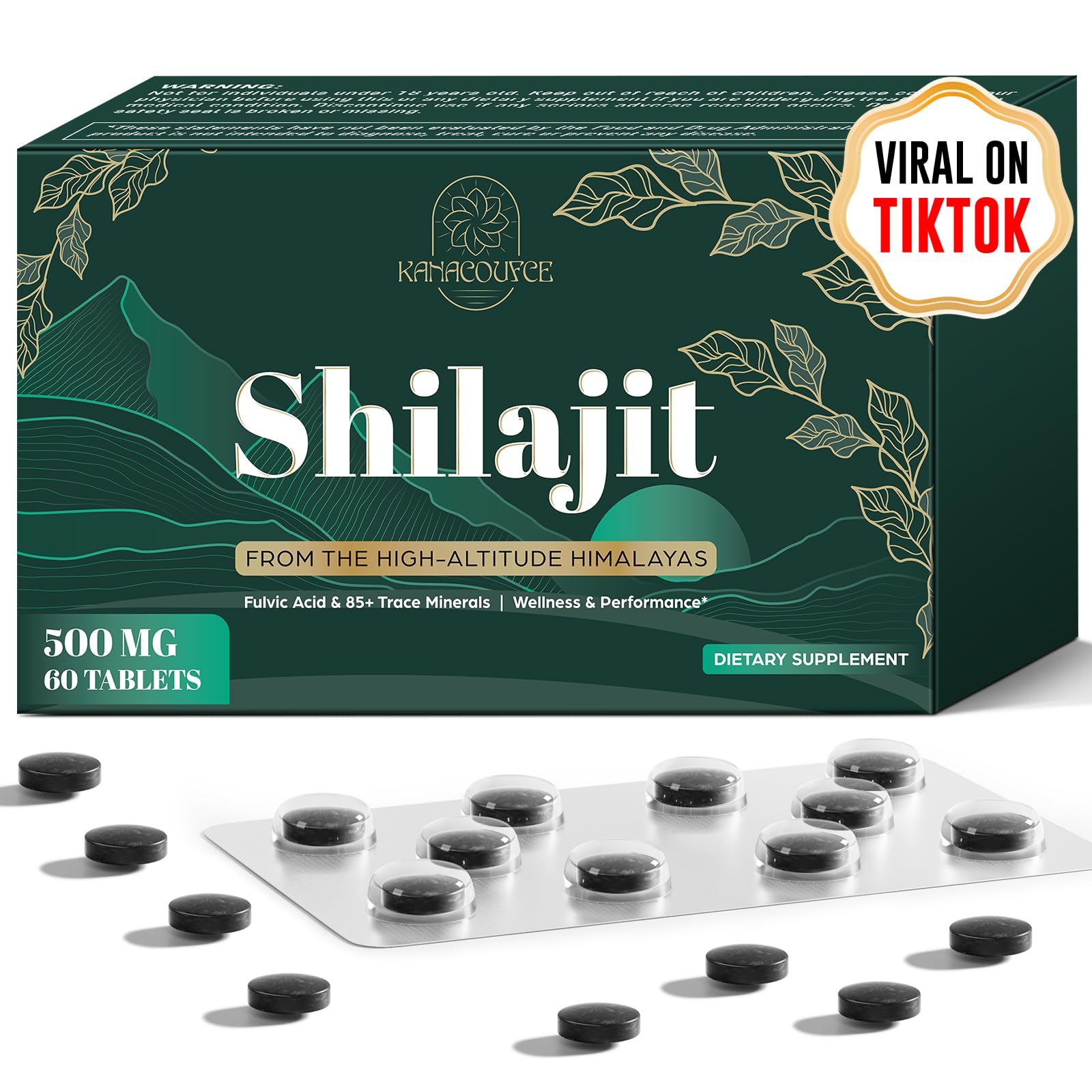 30,000 mg Shilajit tablets bottle and packaging
