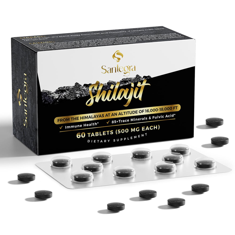 30,000 mg Shilajit tablets – Himalayan organic resin, 60-count