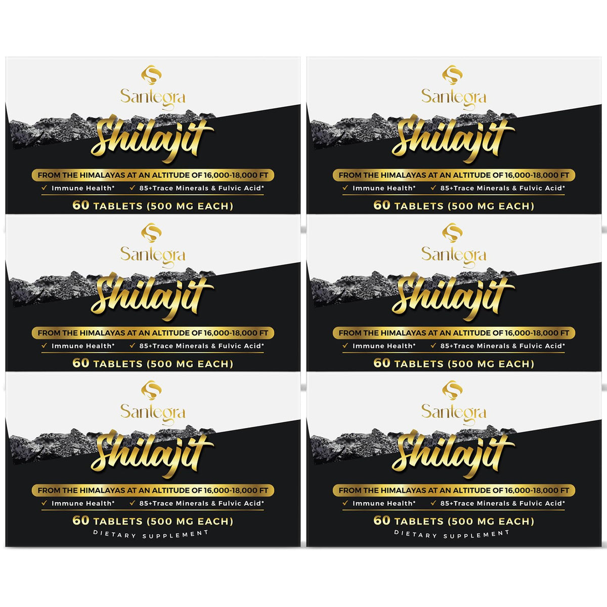 Bottle of 30,000 mg Shilajit tablets, 360-count