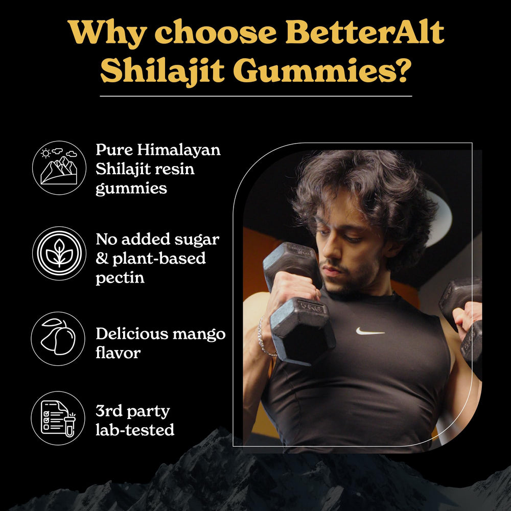 Close-up of texture of Shilajit Mango Gummies