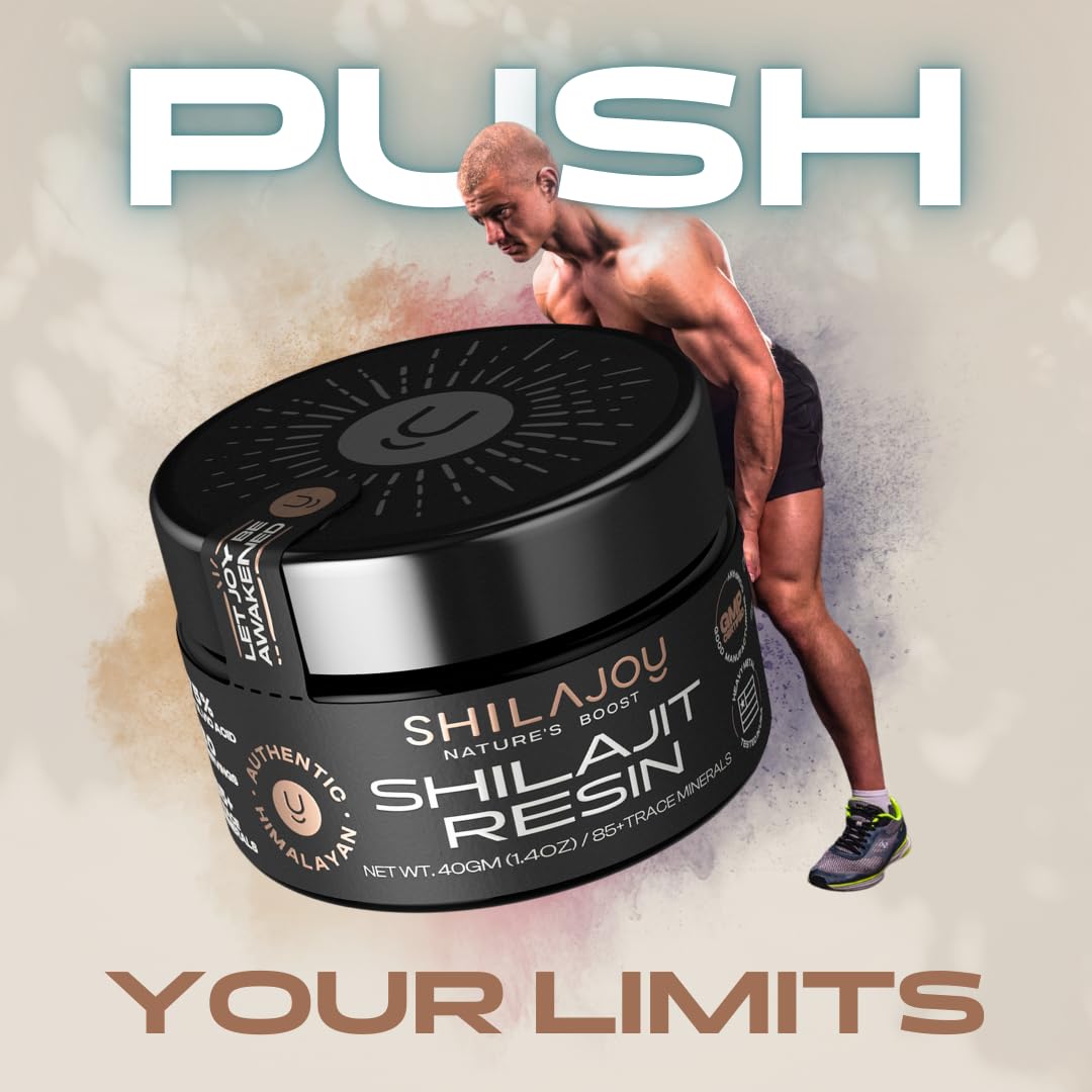Energy and vitality concept with SHILAJOY Shilajit Resin