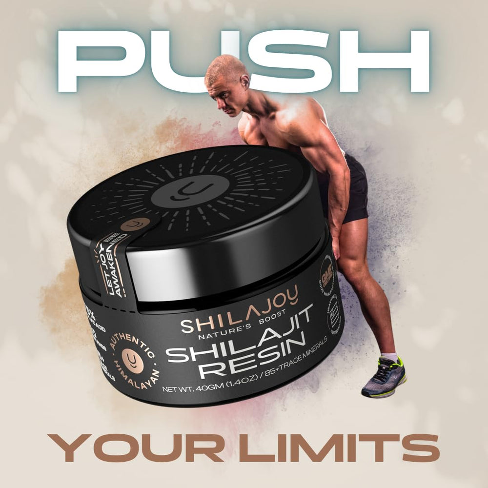 Energy and vitality concept with SHILAJOY Shilajit Resin