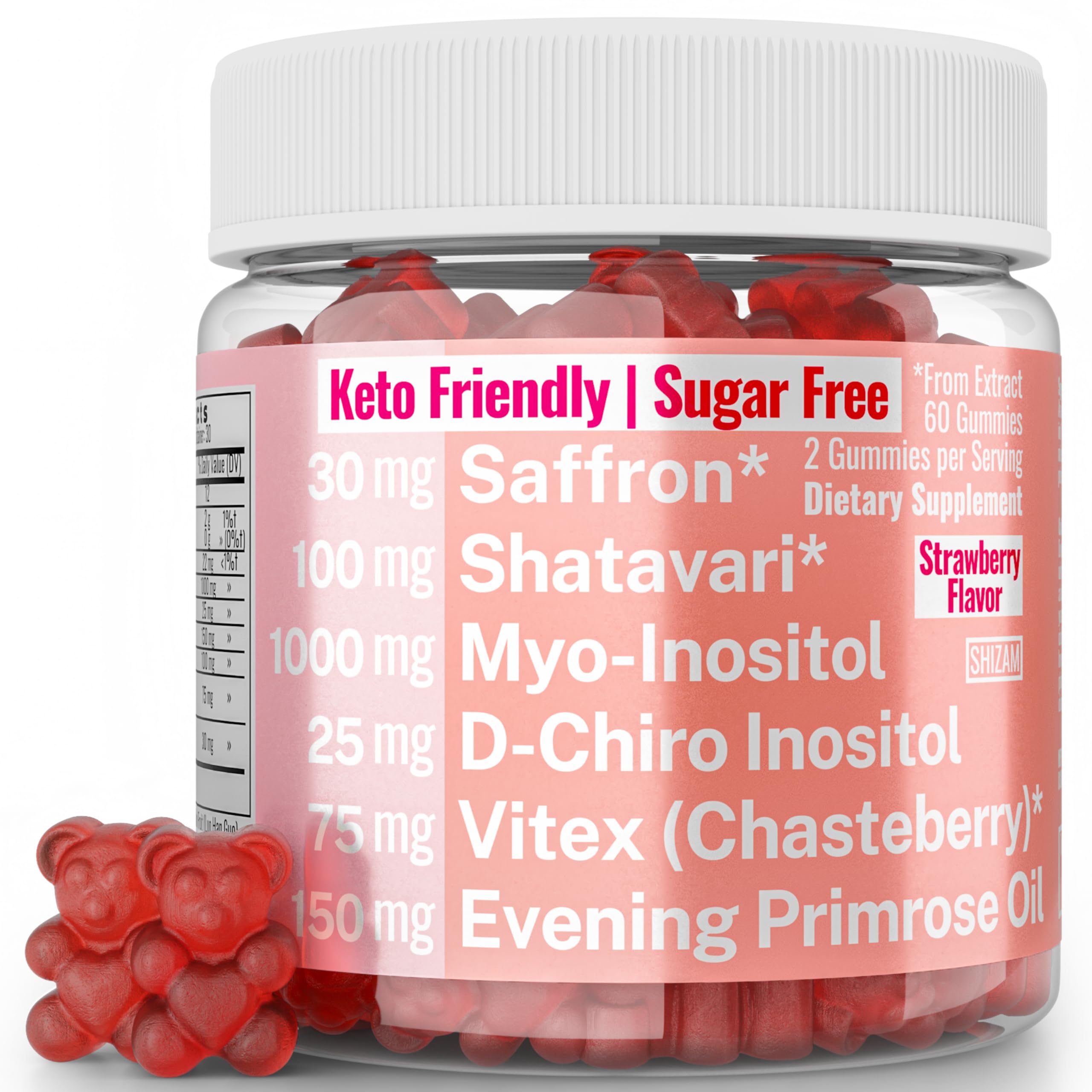 SHIZAM front packaging showing gummies and plant blend benefits