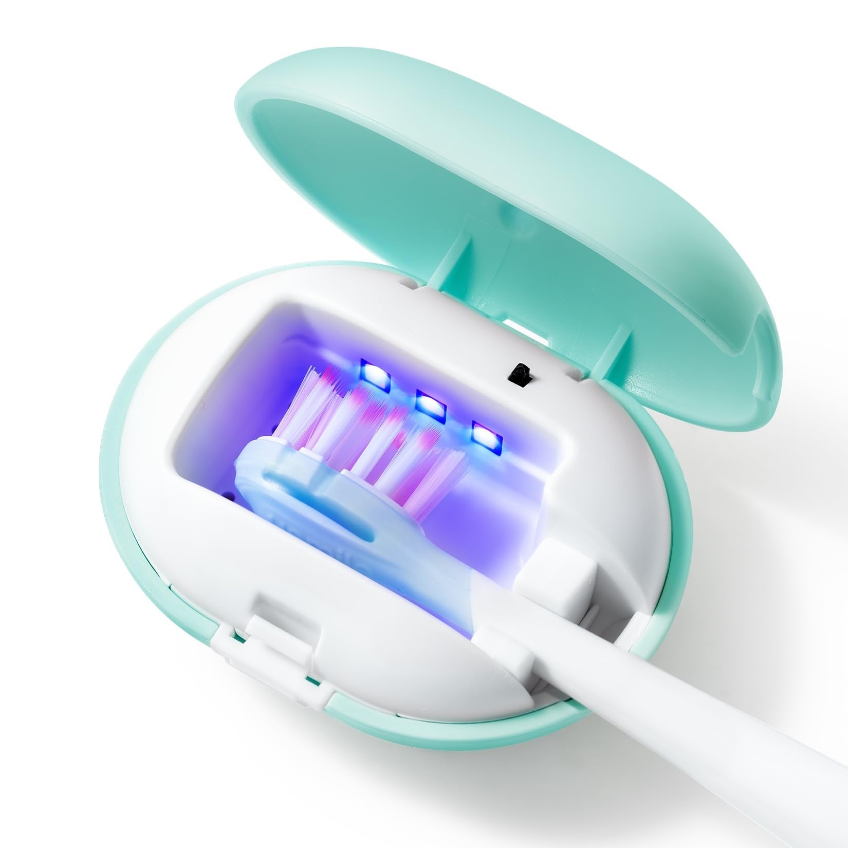 Blue Shmian mini toothbrush holder cleaner - front view
