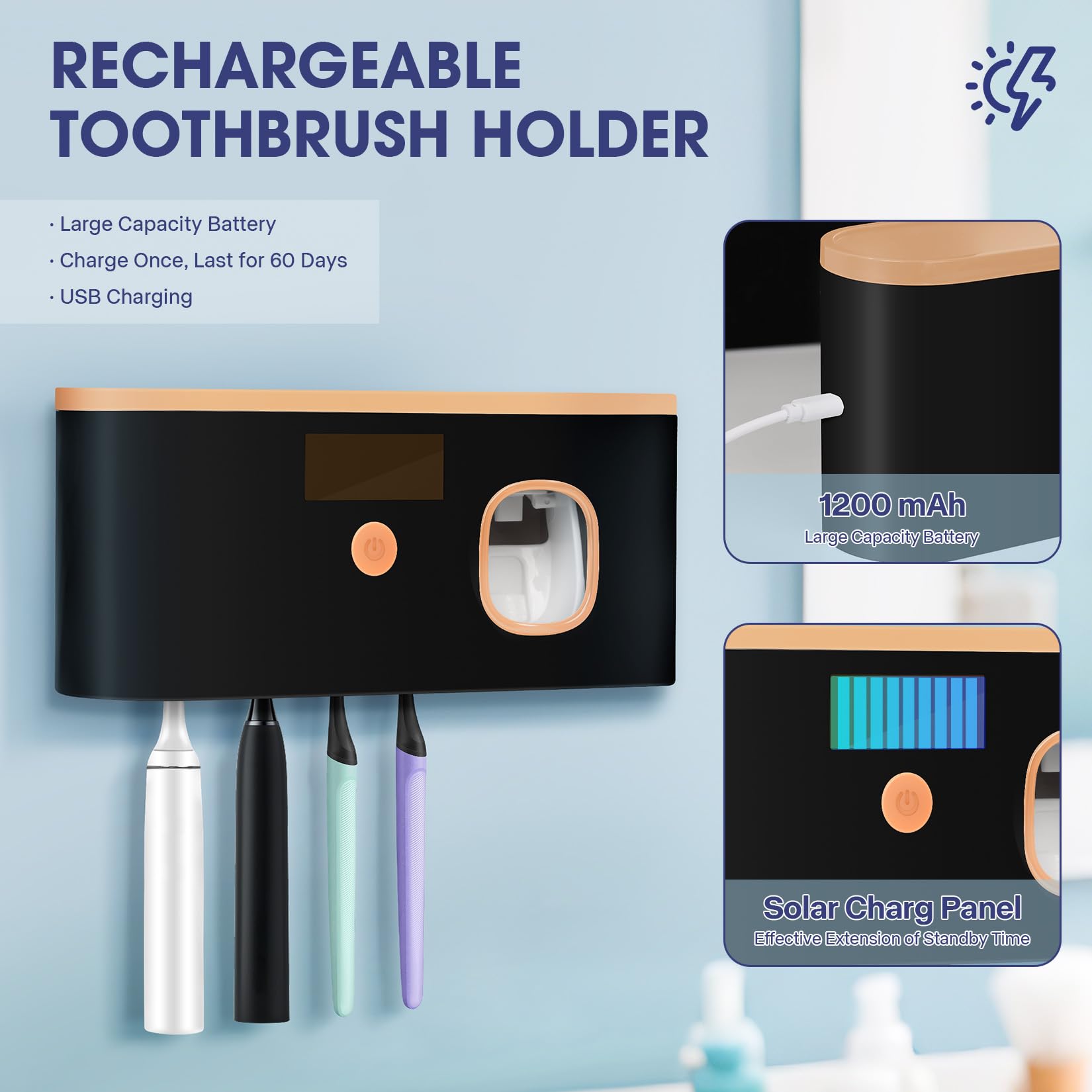 Compact portable toothbrush sterilizer suitable for travel