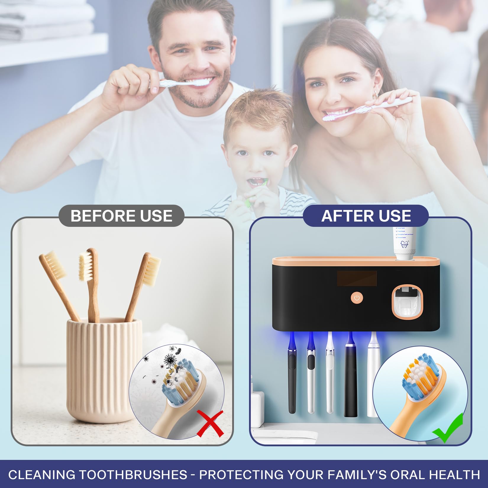 Shmian toothbrush sterilizer packaging and dimensions
