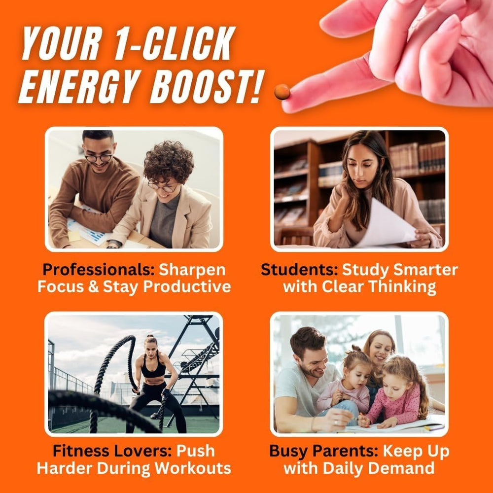 Caffeine and energy-boosting ingredients emphasis