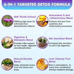 Shriadian Liver Detox Gummies nutrition label close-up highlighting 23-in-1 blend