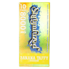Front label of Shrumfuzed nootropic gummy bottle - Banana Taffy 10-count
