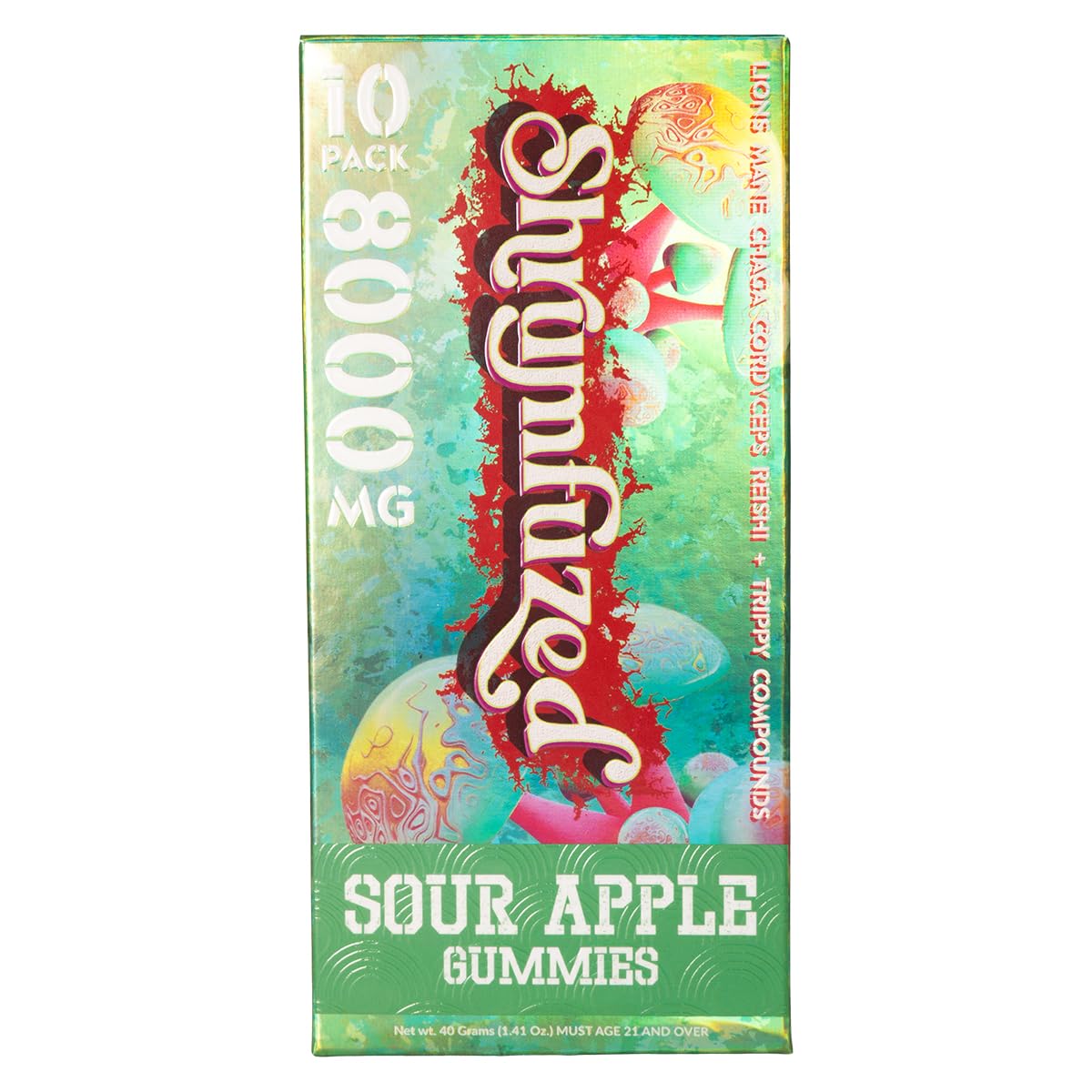 Shrumfuzed Nootropic Gummy bottle – Sour Apple flavor
