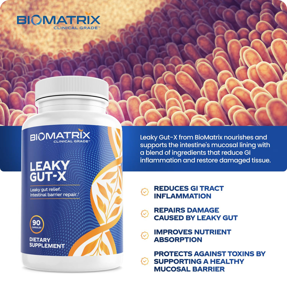 60-day supply packaging for Leaky Gut-X veggie capsules