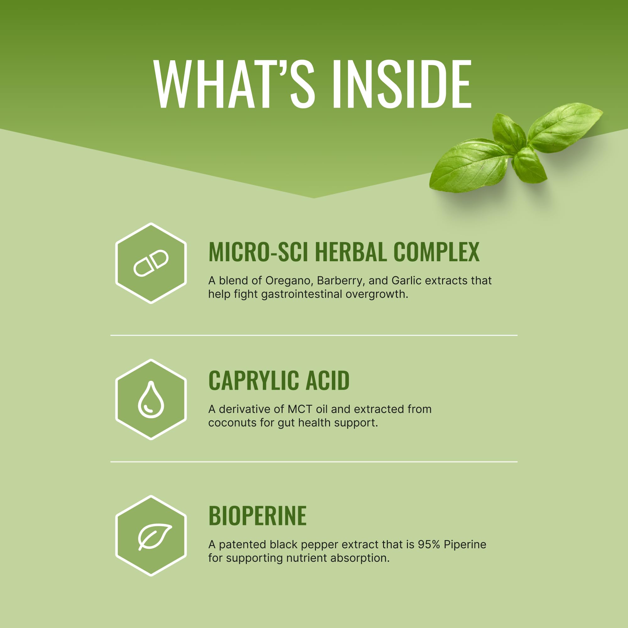 Close-up of Siboprin bottle label showing ingredients and vegan claim