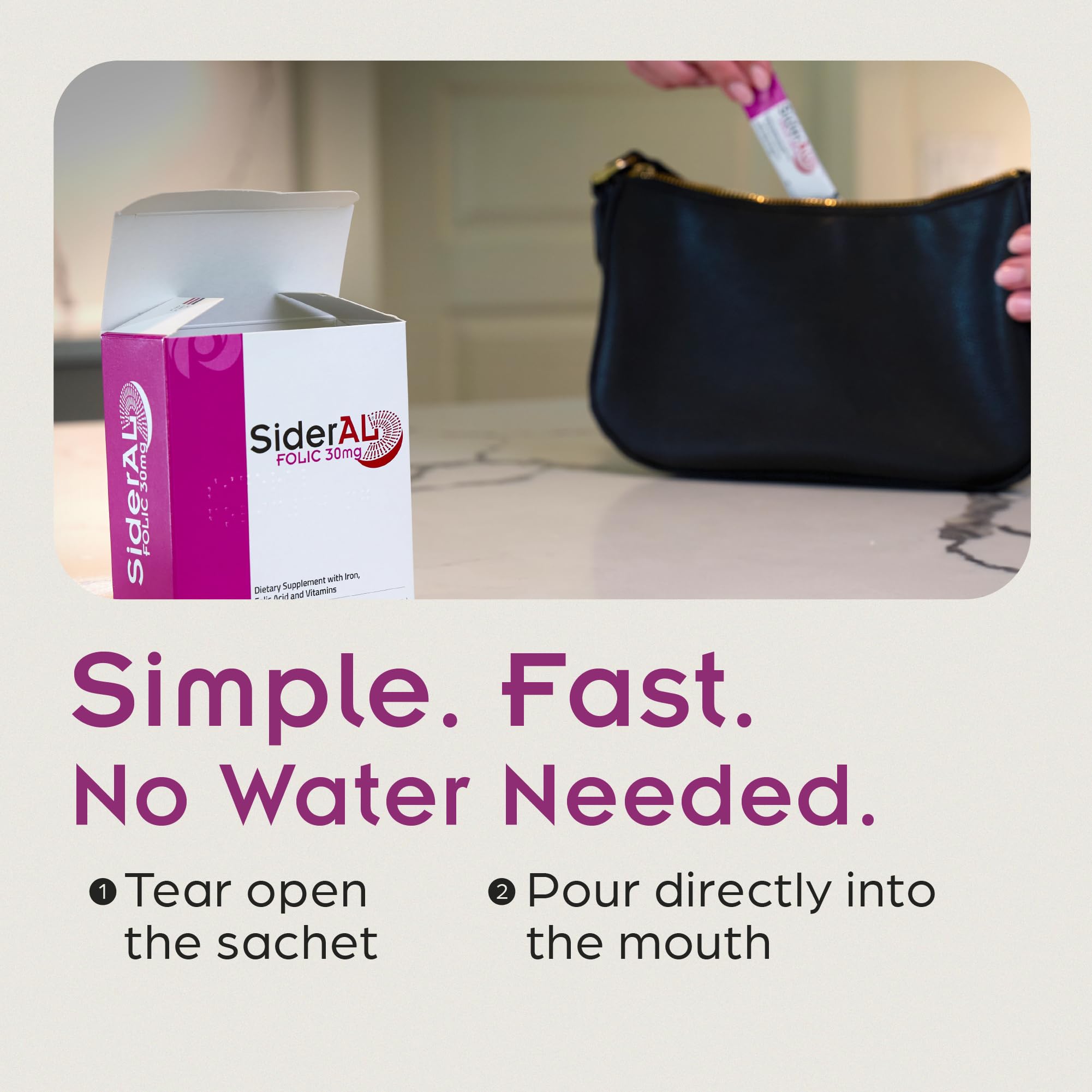 Travel-friendly prenatal vitamin sachets for pregnancy