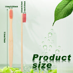 Individually wrapped bamboo toothbrushes for easy distribution