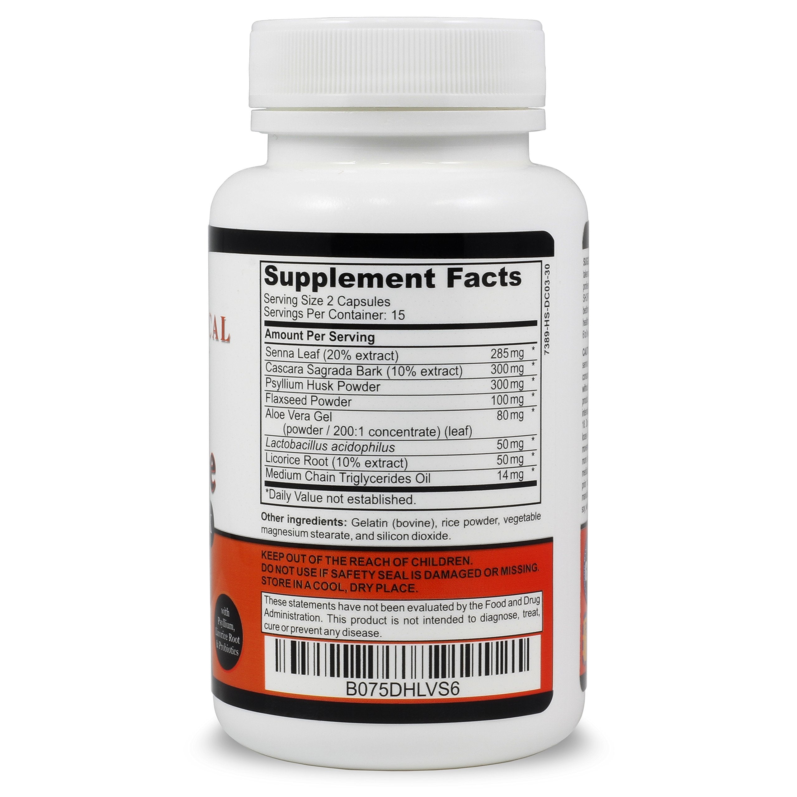 Sigmaceutical senna leaf dried plant close-up illustration for gut support.