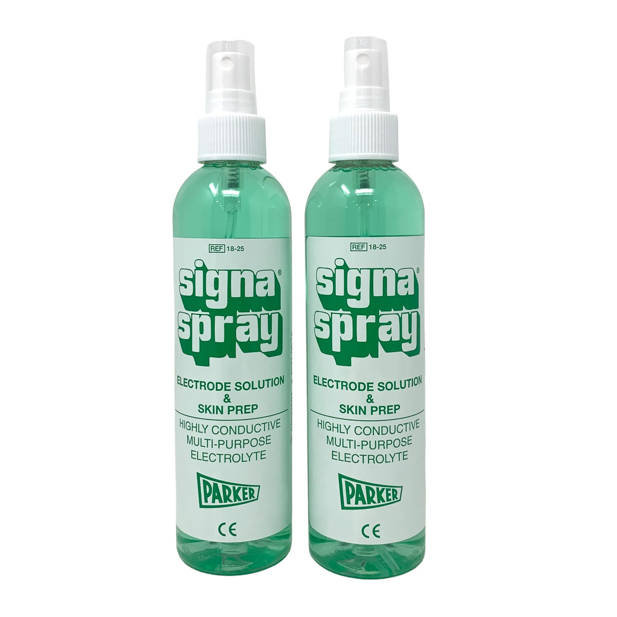 Signa Spray electrolyte spray front view for quick setup with muscle stimulation devices.