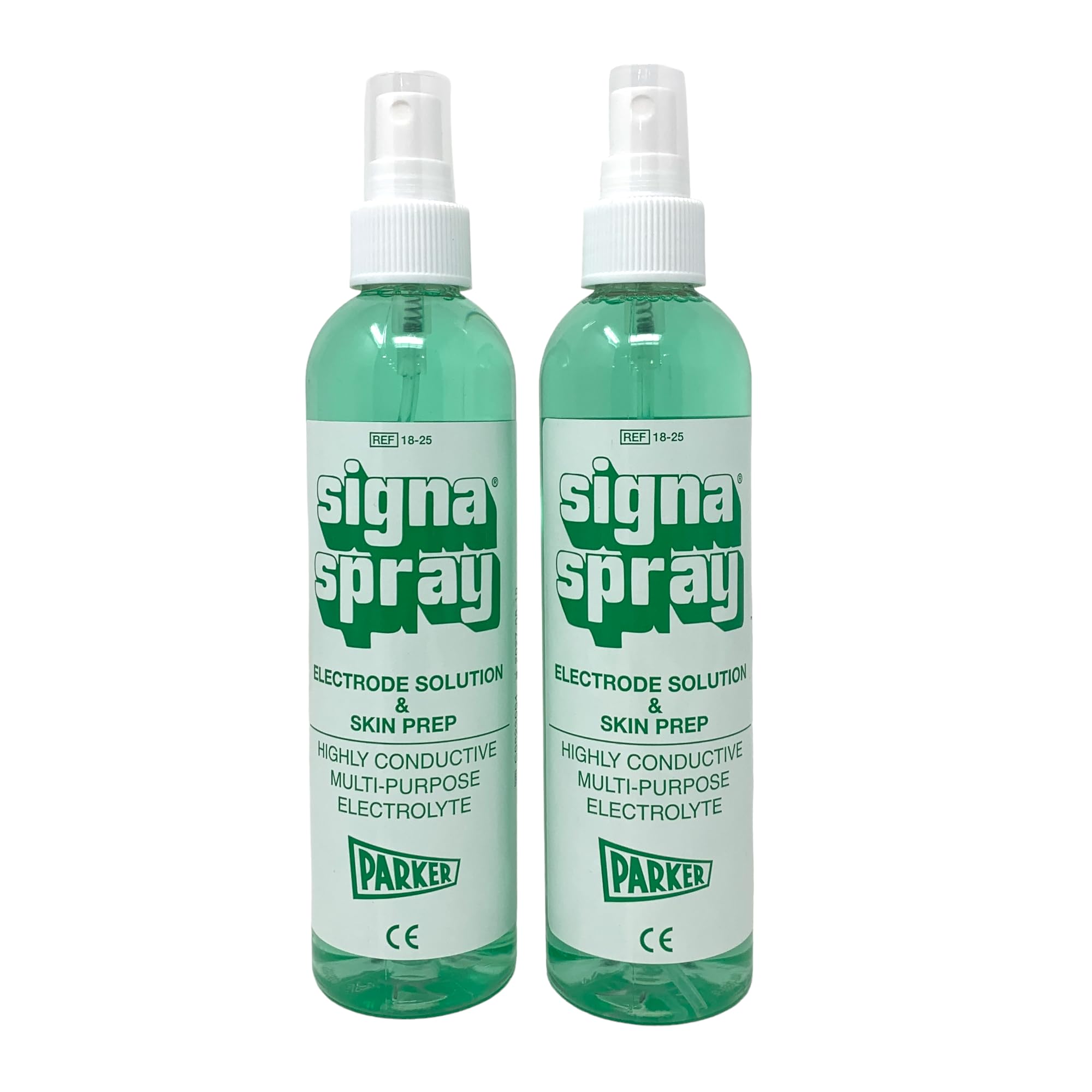 Signa Spray electrolyte spray front view for quick setup with muscle stimulation devices.