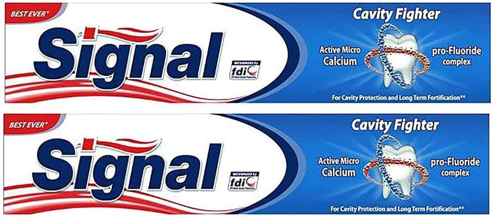 Two boxes of Signal Anti Caries Toothpaste 4.23 oz (120 ml) each