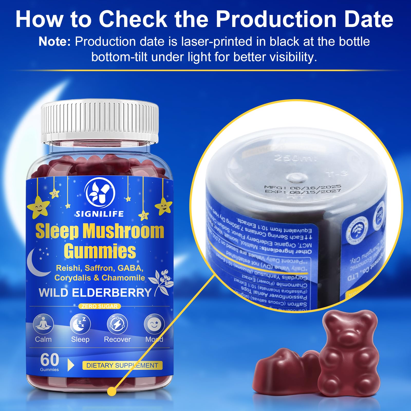 Nighttime routine with SIGNILIFE gummies by the bed