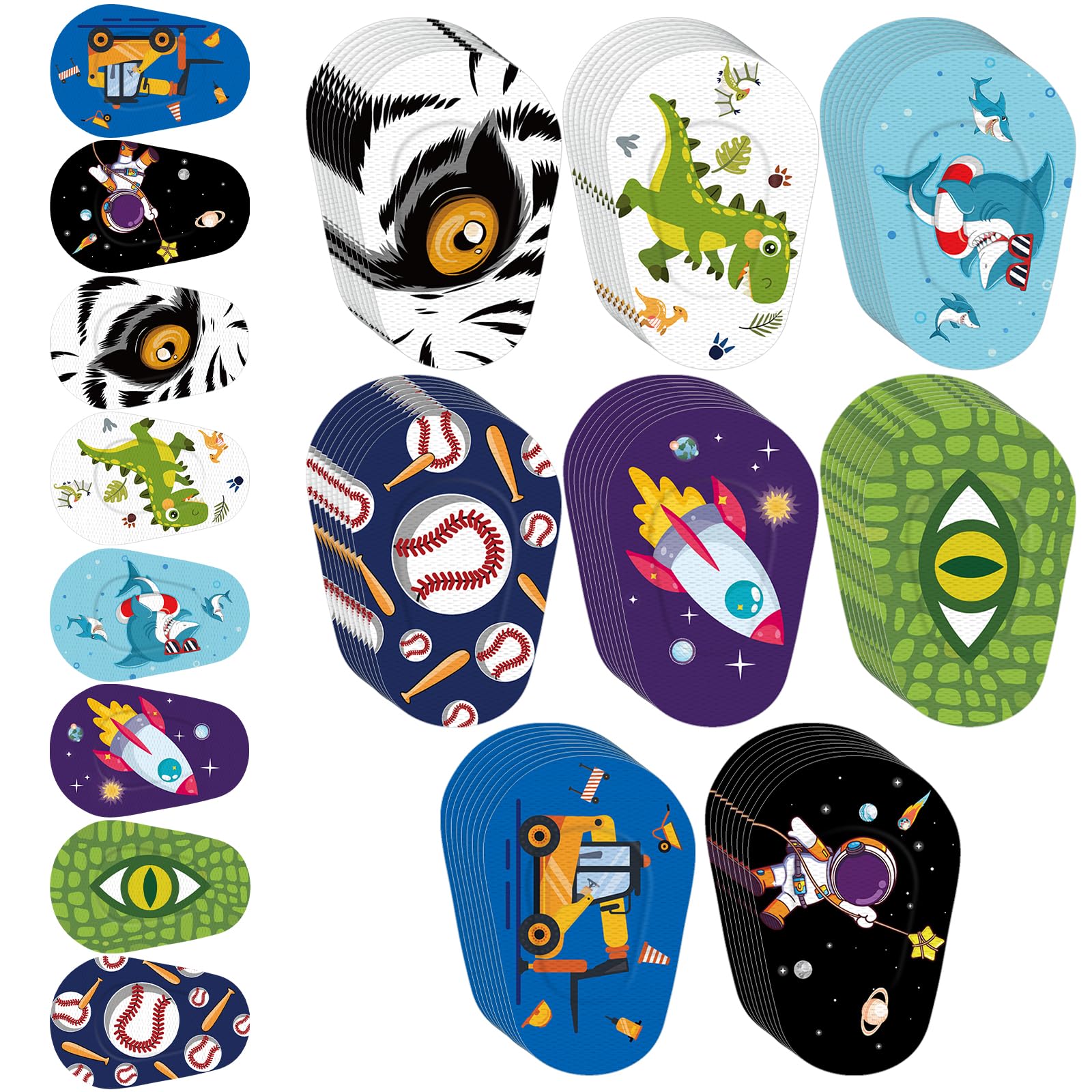 Pack of 48 latex-free adhesive eye patches for kids