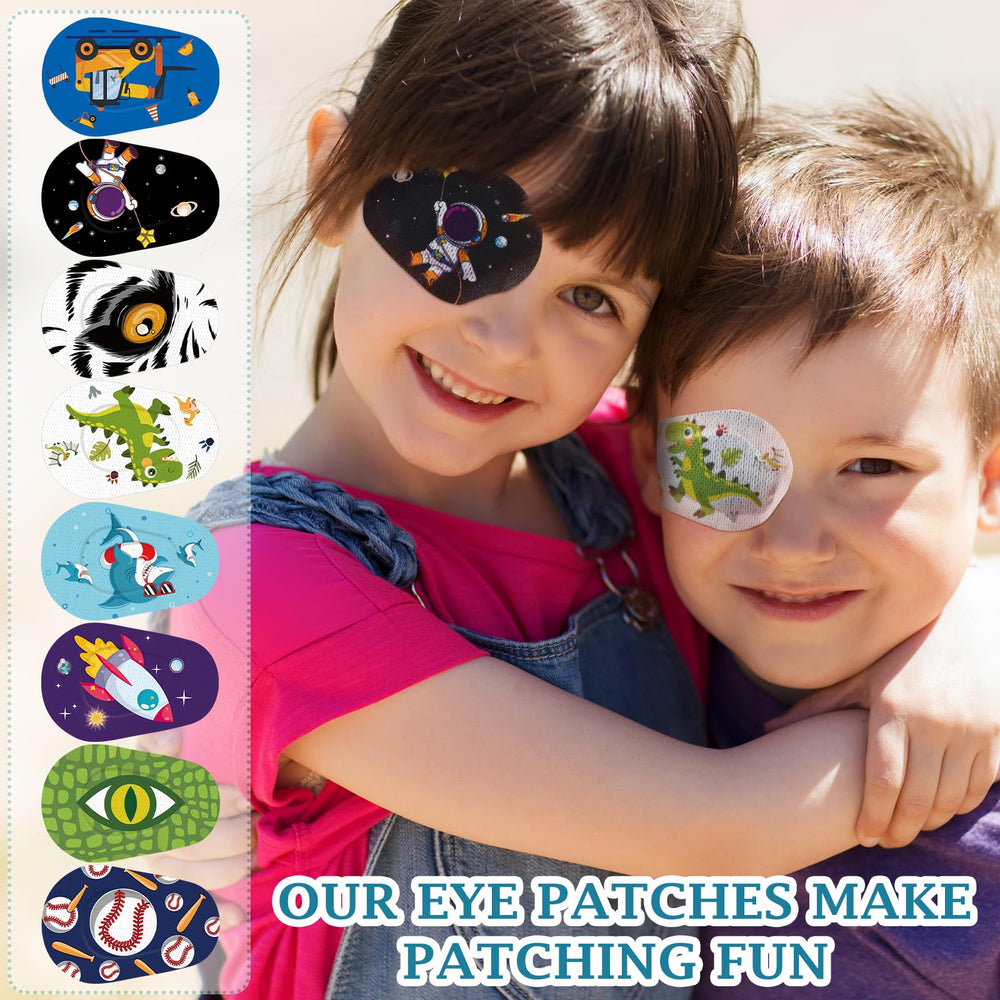 Light-blocking eye patches suitable for amblyopia therapy