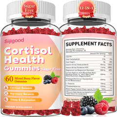 Bottle of Sijigood Cortisol Gummies Mixed Berry flavor