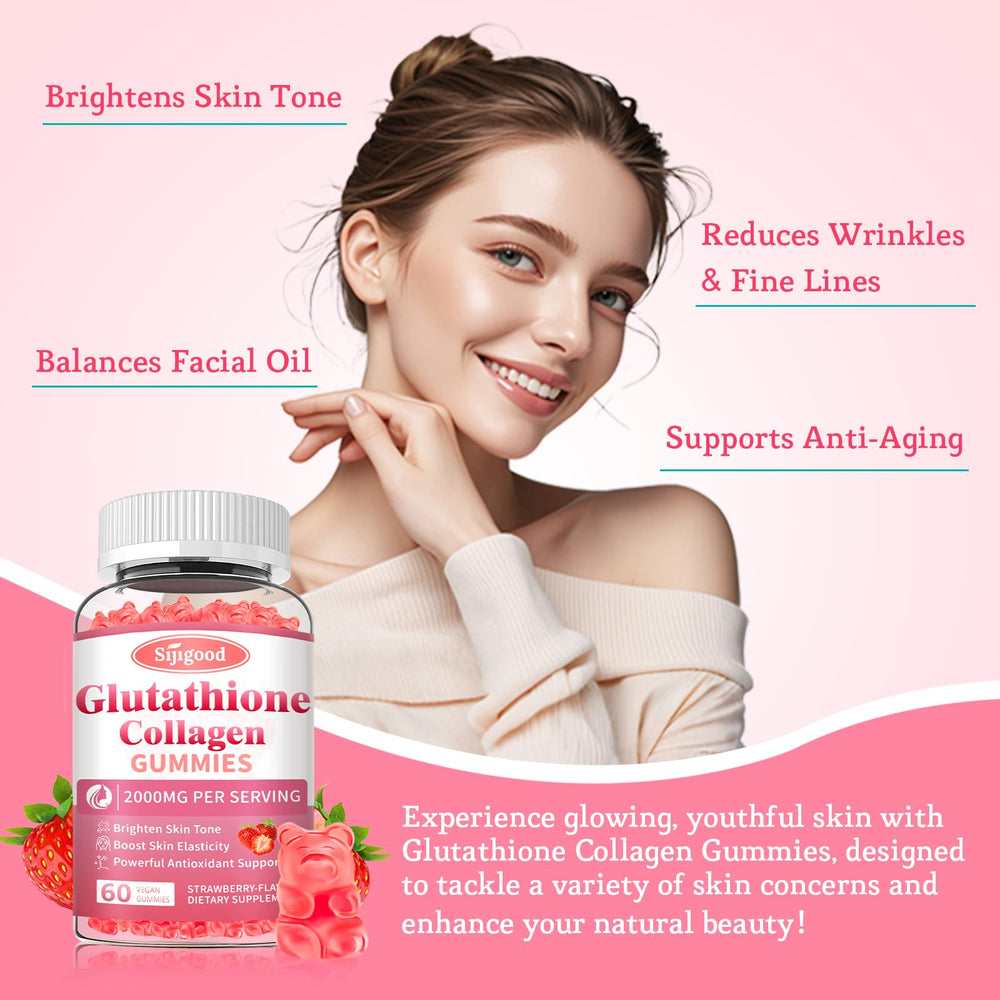 Sijigood Glutathione Collagen Gummies bottle showing 60 count
