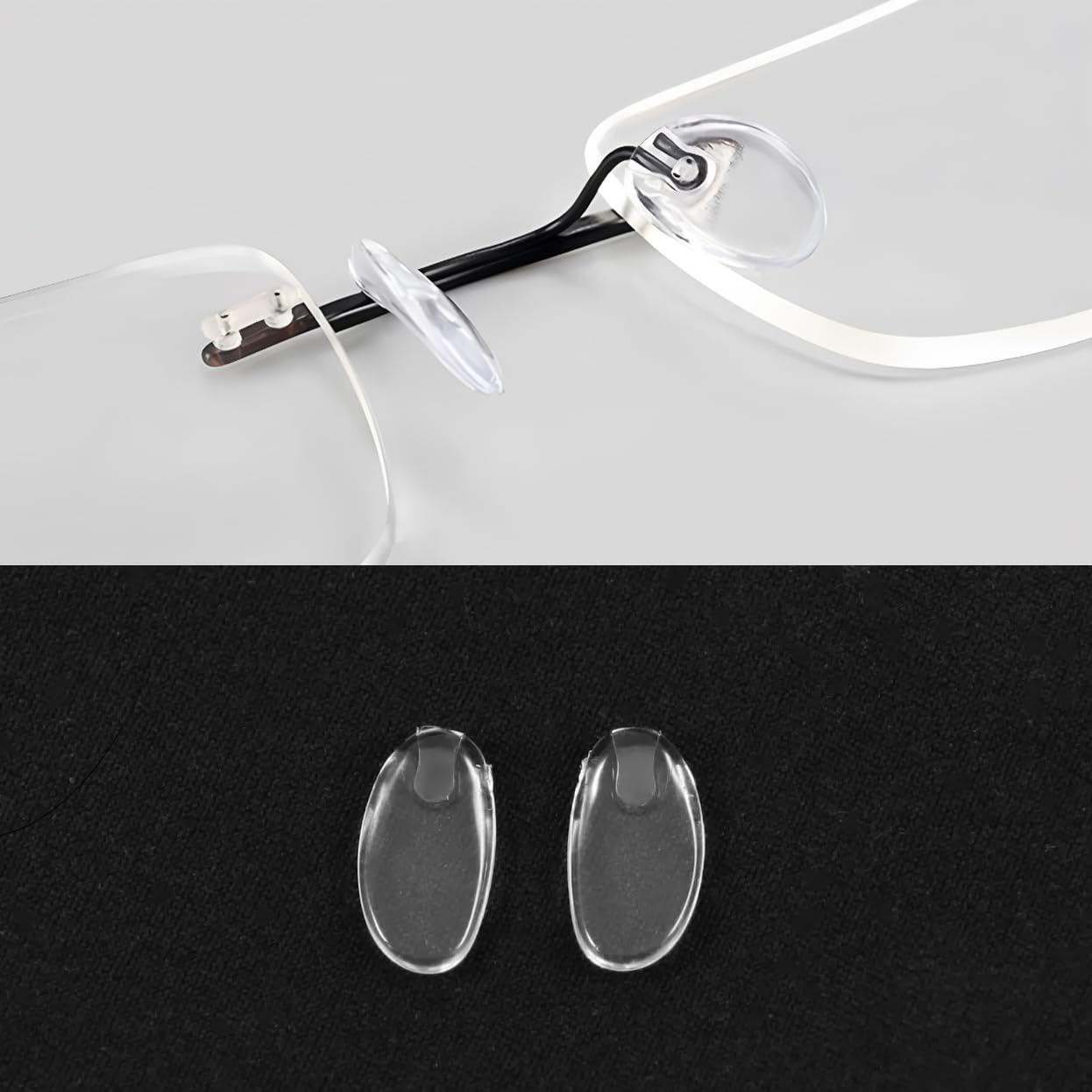 Soft Medical-Grade Silicone Nose Pads for Silhouette Frameless Glasses