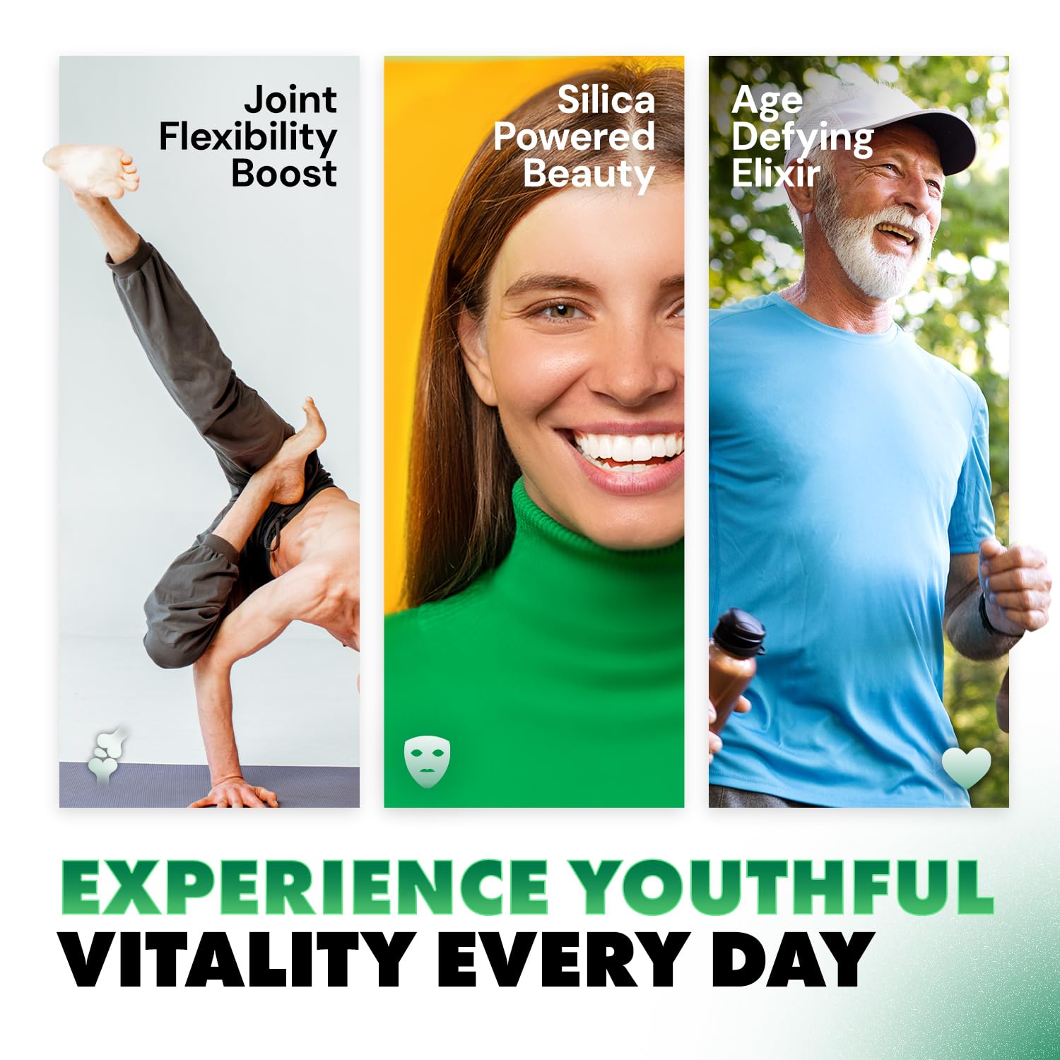 Illustration of silica supporting hair growth