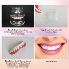 Denture color-matching feature for natural look