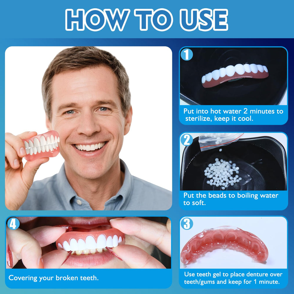Lightweight soft silicone dentures for all-day wear