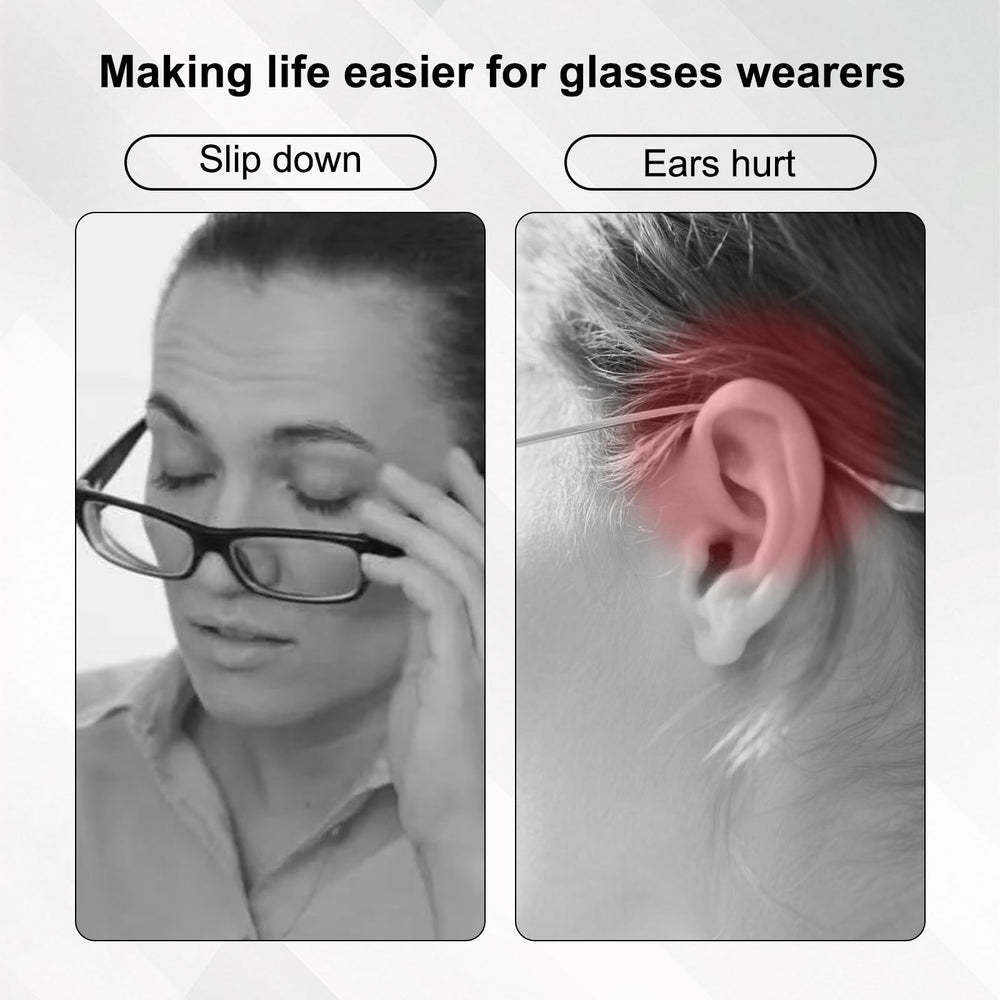 Eyeglasses with silicone ear grips on temple tips for non-slip fit image 4