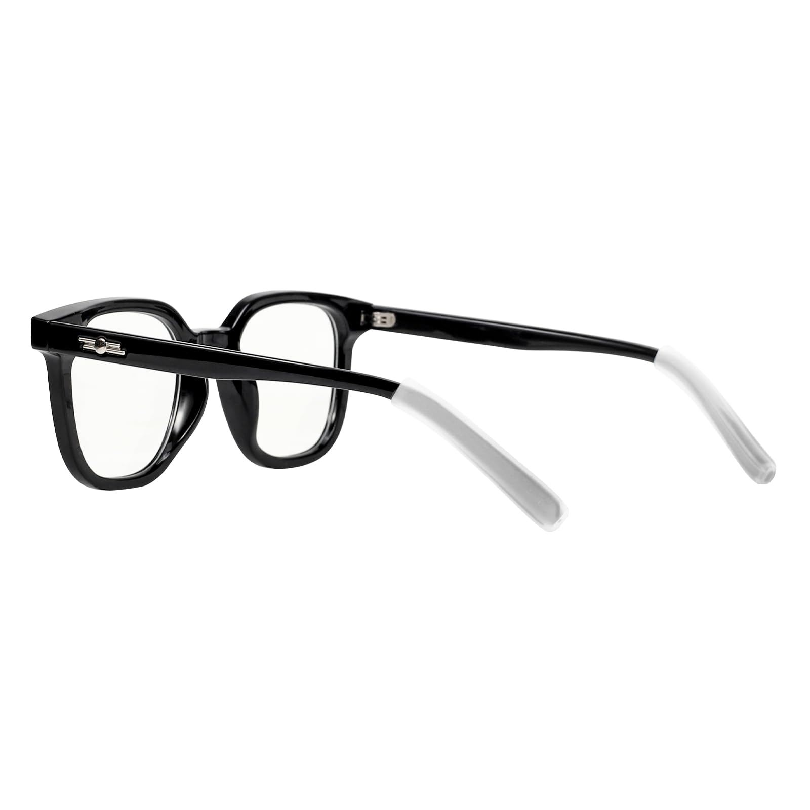 Black silicone eyeglasses ear cushions - side view