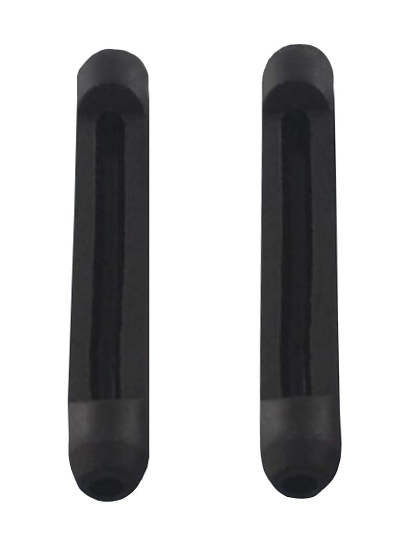 Pair of black silicone eyeglass ear cushions